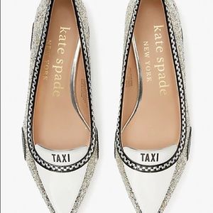 NIB Kate Spade Silver TAXI Flats size 8